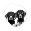 Honden - Bivakmuts - Zwart - wit Wandcirkel Organisch Aluminium middel -3d