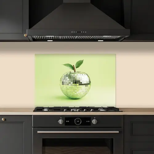 Groen - Disco - Decoratie - Appel keuken achterwand spatscherm klein -sfeer1