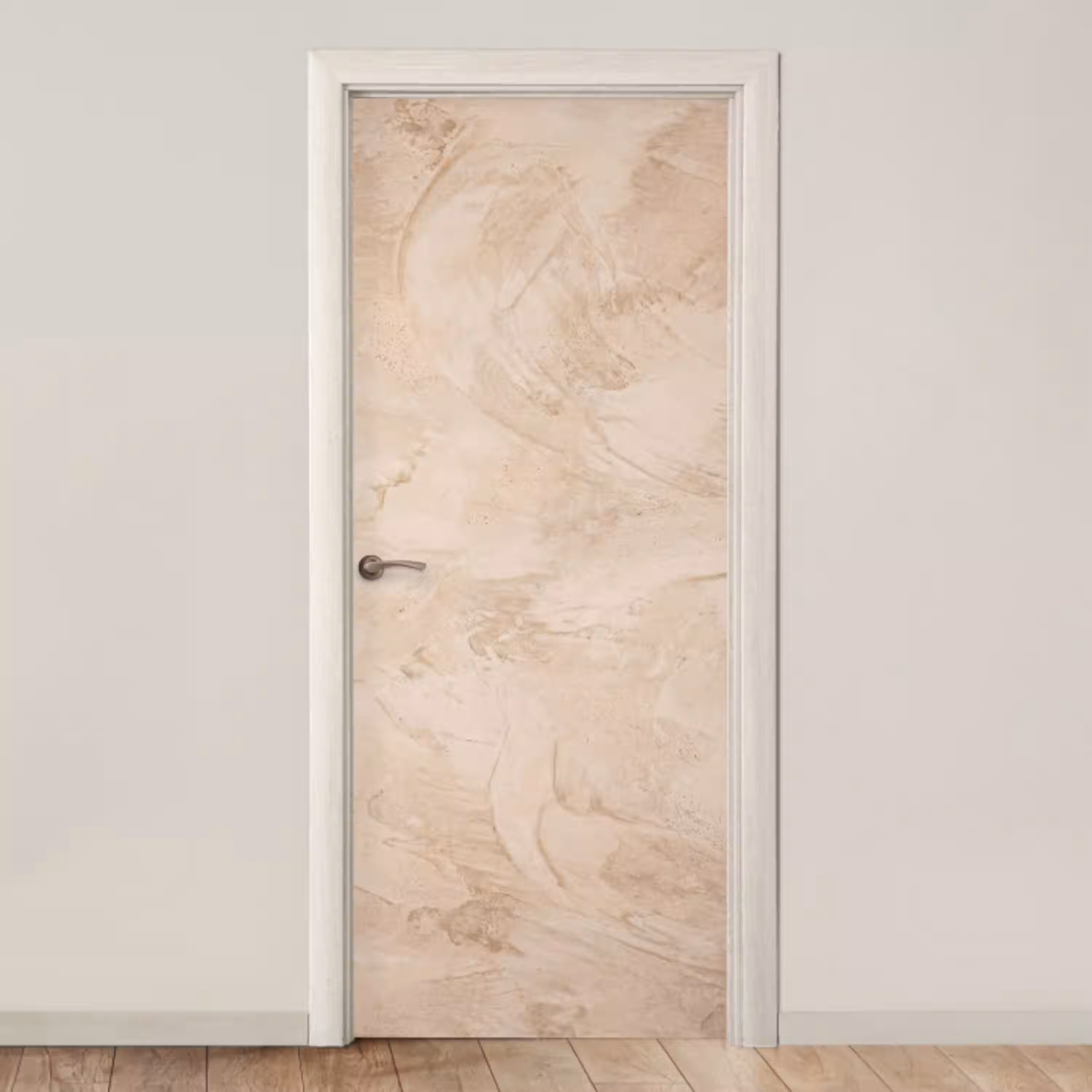 Textuur - Patroon - Abstract - Modern - Beige deurposter klein -3d_beige