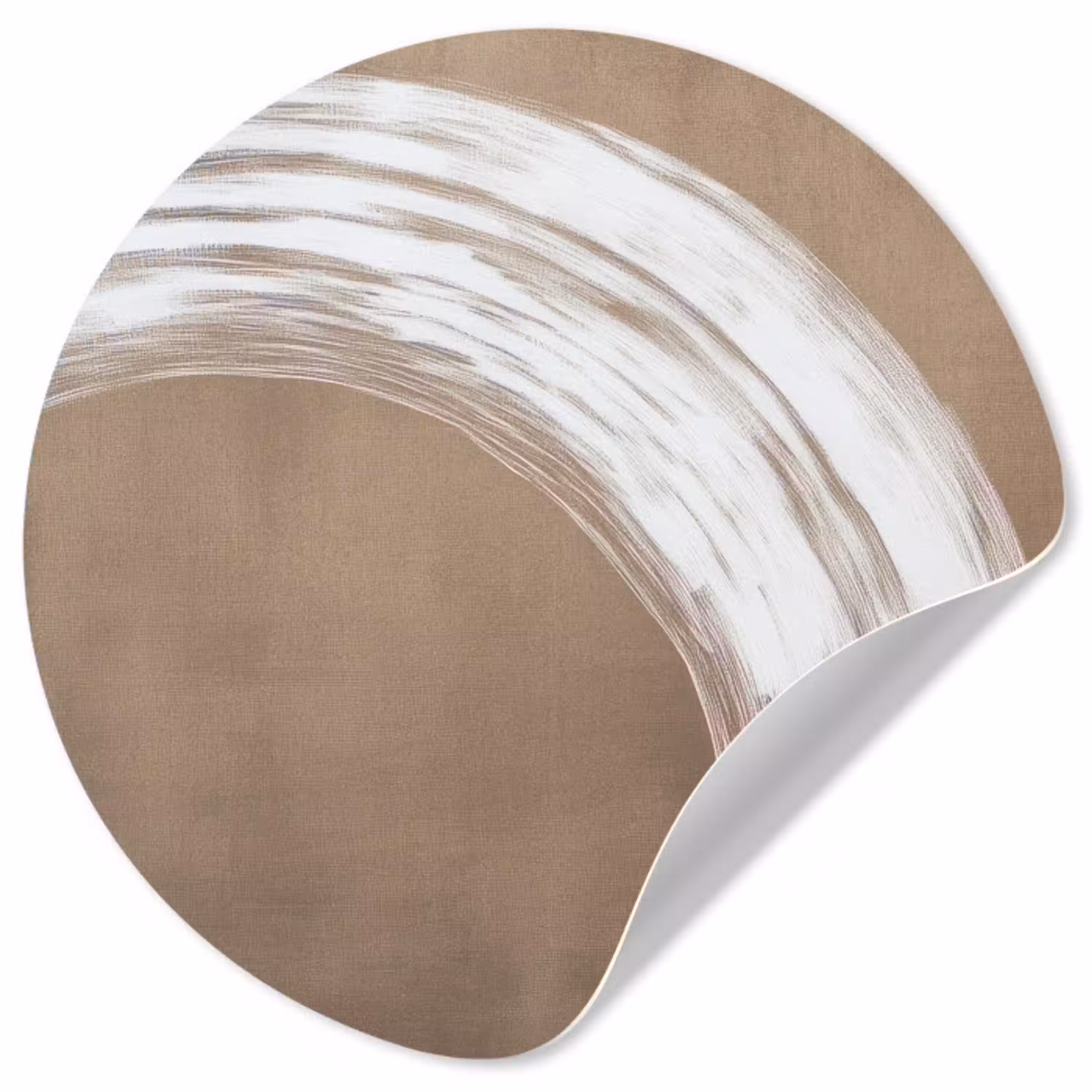 Verf - Bruin - Japandi Wandcirkel behangsticker klein -3d