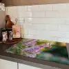 Sierlijke - Vlinder - Paarse - Bloemen Inductie beschermer vinyl 3mm klein -sfeer3