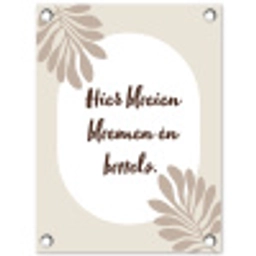 Bloemen - Quote - Zomer - Beige tuinposter los doek klein -3d