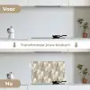 Slang - Textuur - Zand keuken achterwand spatscherm klein 900 -voor_na_NL