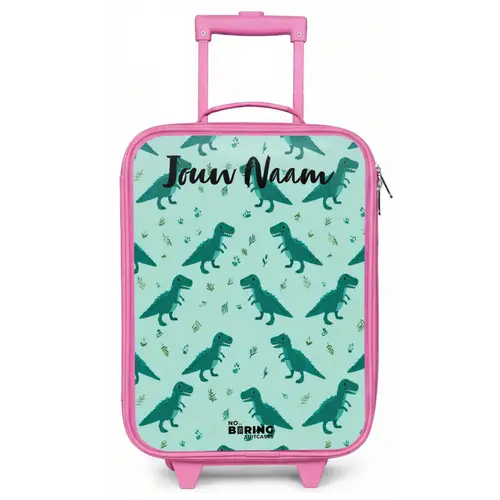 Dinos - Patroon - Groen Kinderkoffer - Roze klein -zz3dotto