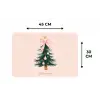 Christmas Season - Kerst - Kerstboom - Roze Placemat vinyl groot -specs