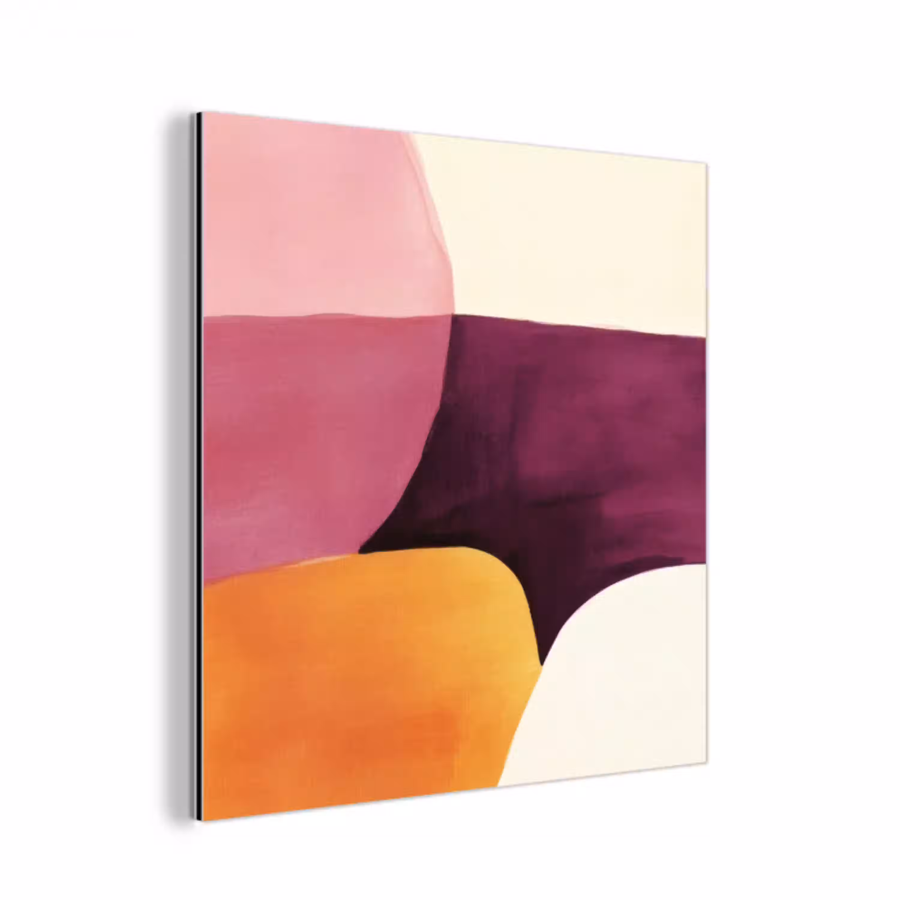 Vormen - Abstract - Kleurrijk aluminium wit klein -3d