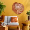 Bloem - Minimalistisch - Wit Wandcirkel Organisch Plexiglas middel -sfeer4