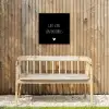 Quotes - Spreuken - Lentekriebels Tuinposter op houten frame 2 cm dik klein -sfeer4