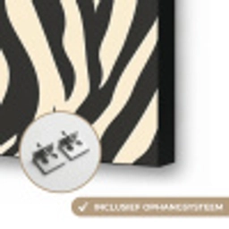 Zebra - Print - Klassiek - Zwart Textielframe zwart klein 947 -USP_ophangsysteemNL