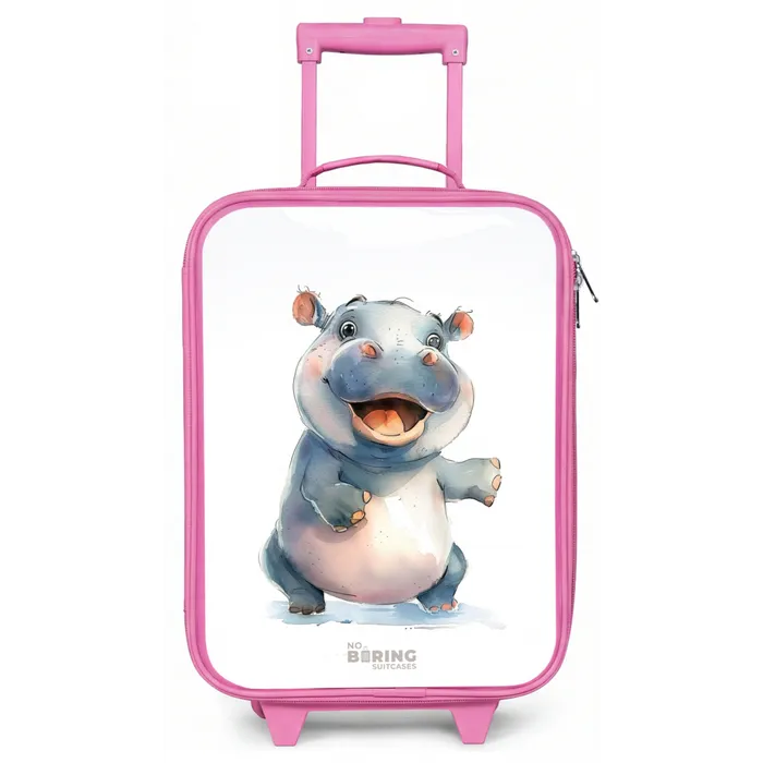 Baby nijlpaard Kinderkoffer - Roze klein -zz3dotto