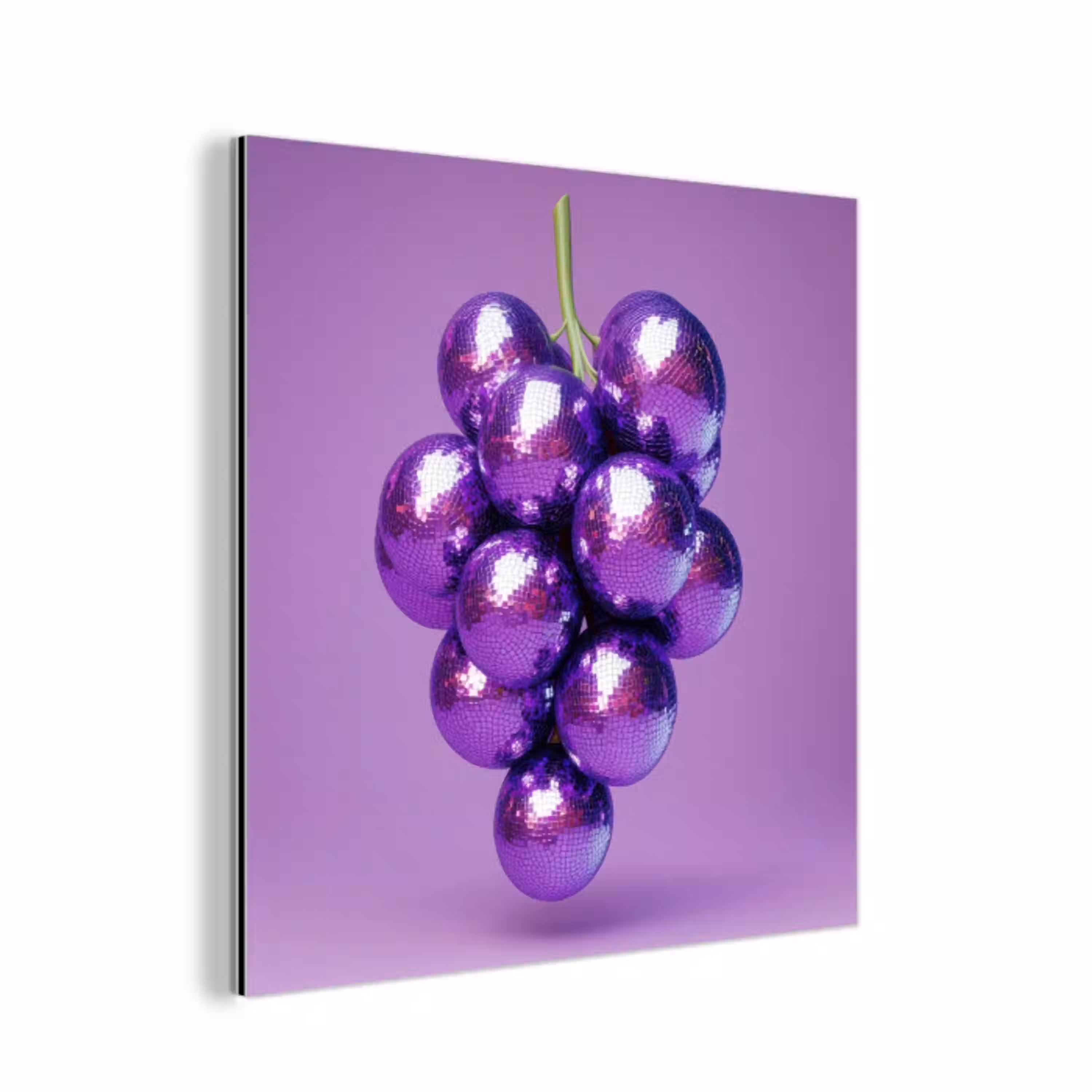 Druif - Disco - Glitter - Paars aluminium wit klein -3d