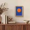 Vorm - Rond - Minimalistisch - Blauw Light Box met kabel (Tafellamp) klein -sfeer2