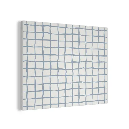 Patroon - Raster - Blauw - Grijs PET vilt klein 837 -3d