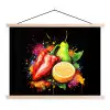 Paprika - Peer - Citroen - Graffiti - Verf - Abstract textielposter latten blank klein -3d