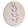 Tak - Bladeren - Minimalistisch - Beige Akoestische PET Vilt - Rond klein -3d