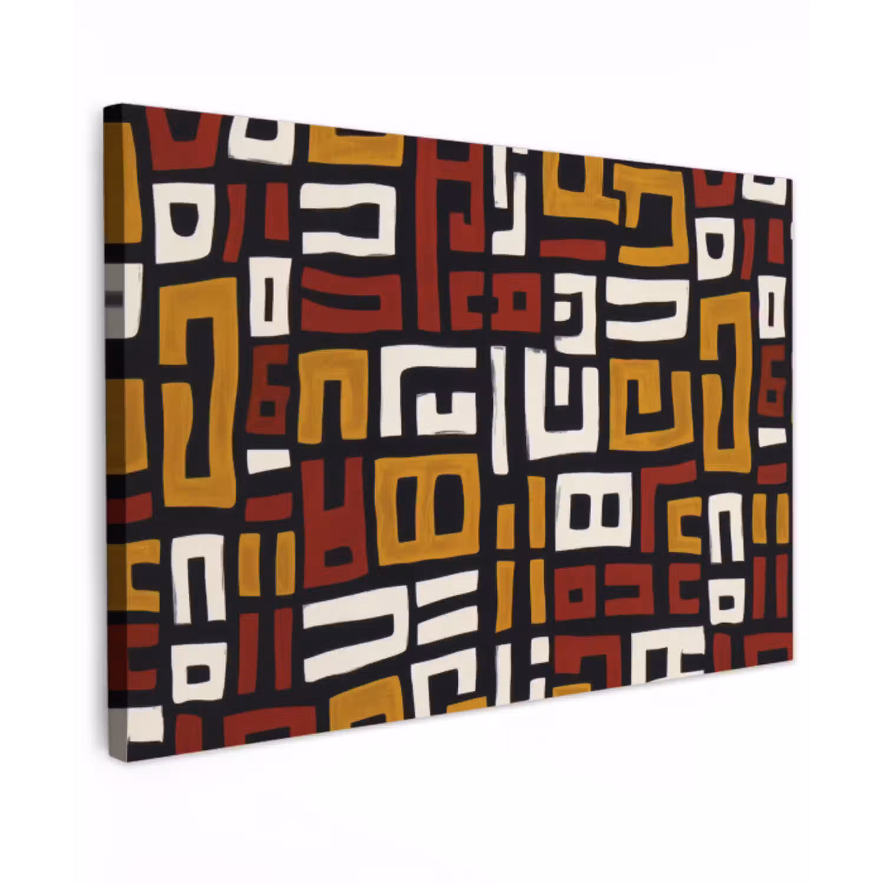 Abstract - Patroon - Rood Tuinposter op houten frame 2 cm dik klein -3d