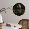 Panda - Hoed - Bril - Pak Wandcirkel behangsticker klein -sfeer3