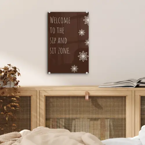Bruin - Quote - Bloemen - Zomer plexiglas 5mm klein -sfeer4
