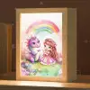 Meisje - Draak - Regenboog Light Box met kabel klein -zzz_3d_website