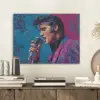 Zingende man - Glitterjas - Microfoon PET vilt klein -sfeer1