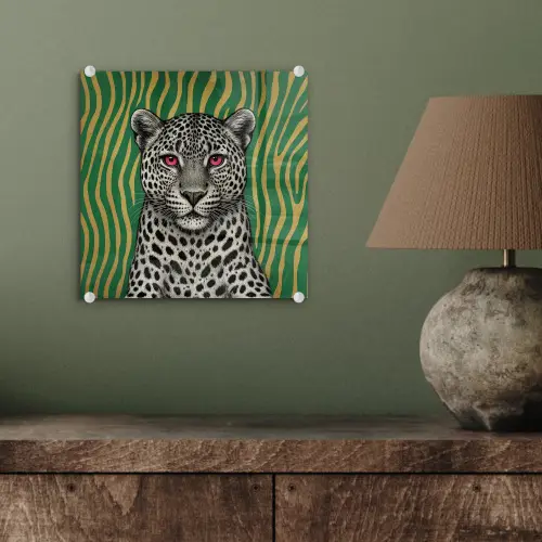 Panter - Zebrapatroon - Groen plexiglas 5mm klein -sfeer3