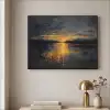 Gouden Reflectie op Water Textielframe zwart klein -sfeer2