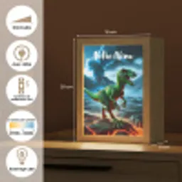 Dino - Lava - Groen - Jongens Light Box met kabel (Kinderlampje) klein -USP_FR
