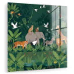 Tropisch - Jungle -  Groen plexiglas 5mm klein -zzzproduct_nieuw