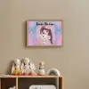 Meisje - Eenhoorn - Glitter Light Box met batterij (Wandlamp kind) middel -sfeer2_kind