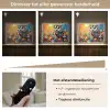 Uil - Bloemen - Kunst - Zonsondergang Light Box met batterij (Wandlamp) middel -USP_dimbaarNL