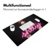 Ironisch - Tekst - Neon Muismat XXL klein -sfeer4