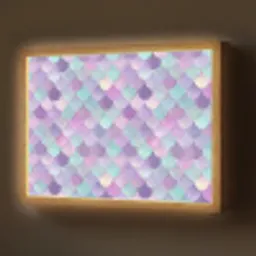 Dromerig - Zeemeermin - Pastel Light Box met batterij (Wandlamp) middel 907 -z3d_website