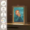 Portret - Klassiek - Blauw Light Box met kabel (Tafellamp) klein -USP_NL