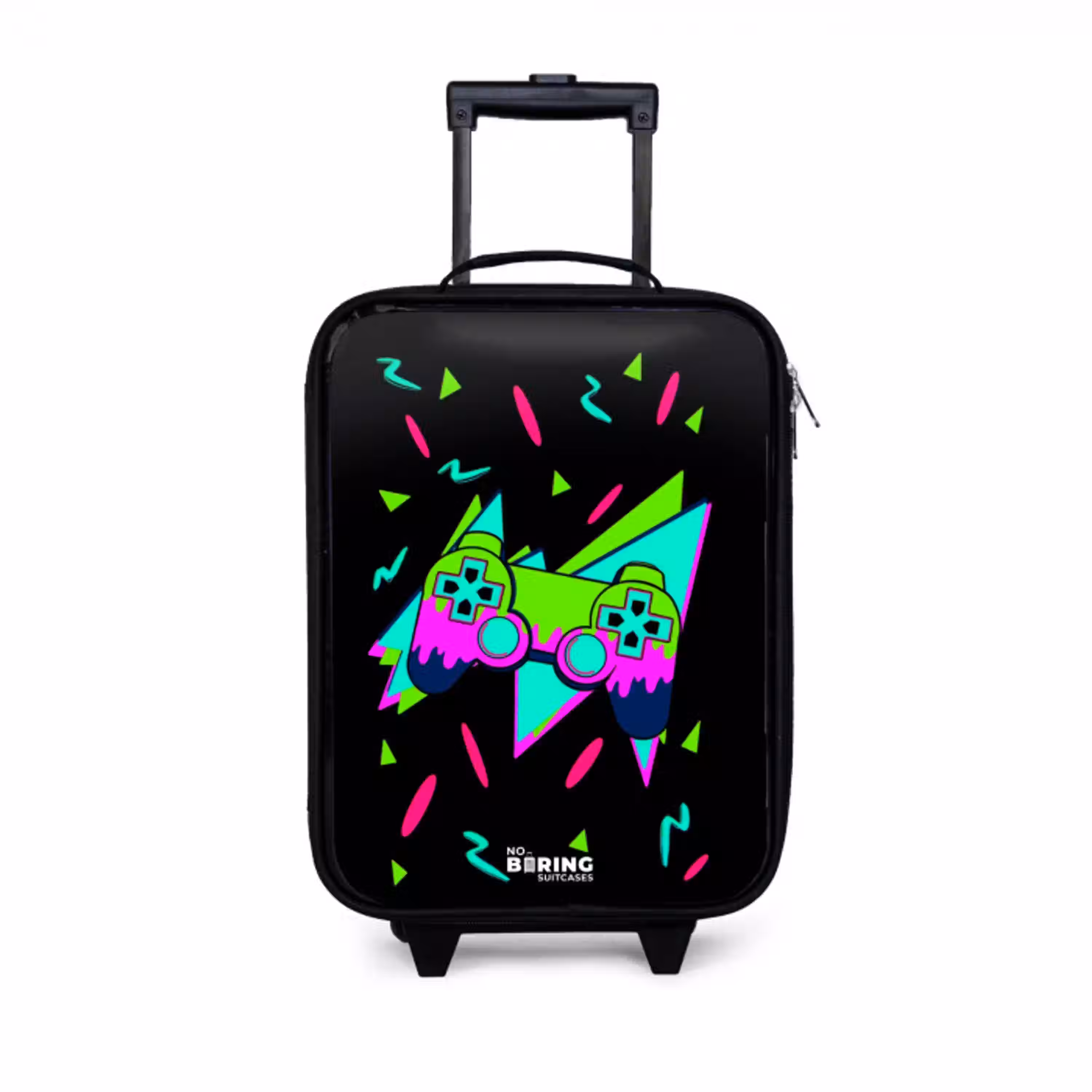 Neon controller op zwart Kinderkoffer - Zwart klein -3d