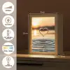 Hart - Water - Zonsondergang - Natuur - Zen Light Box met kabel (Tafellamp) klein -USP_NL