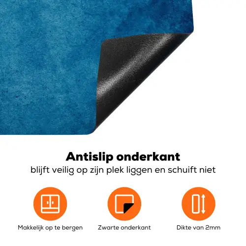 Blauwe Betonmystiek Inductie beschermer vinyl 3mm klein -zzzzzzz-td-onderkant