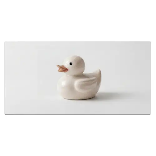 Badeend - Minimalistisch - Wit Muismat XXL klein -3d_leeg