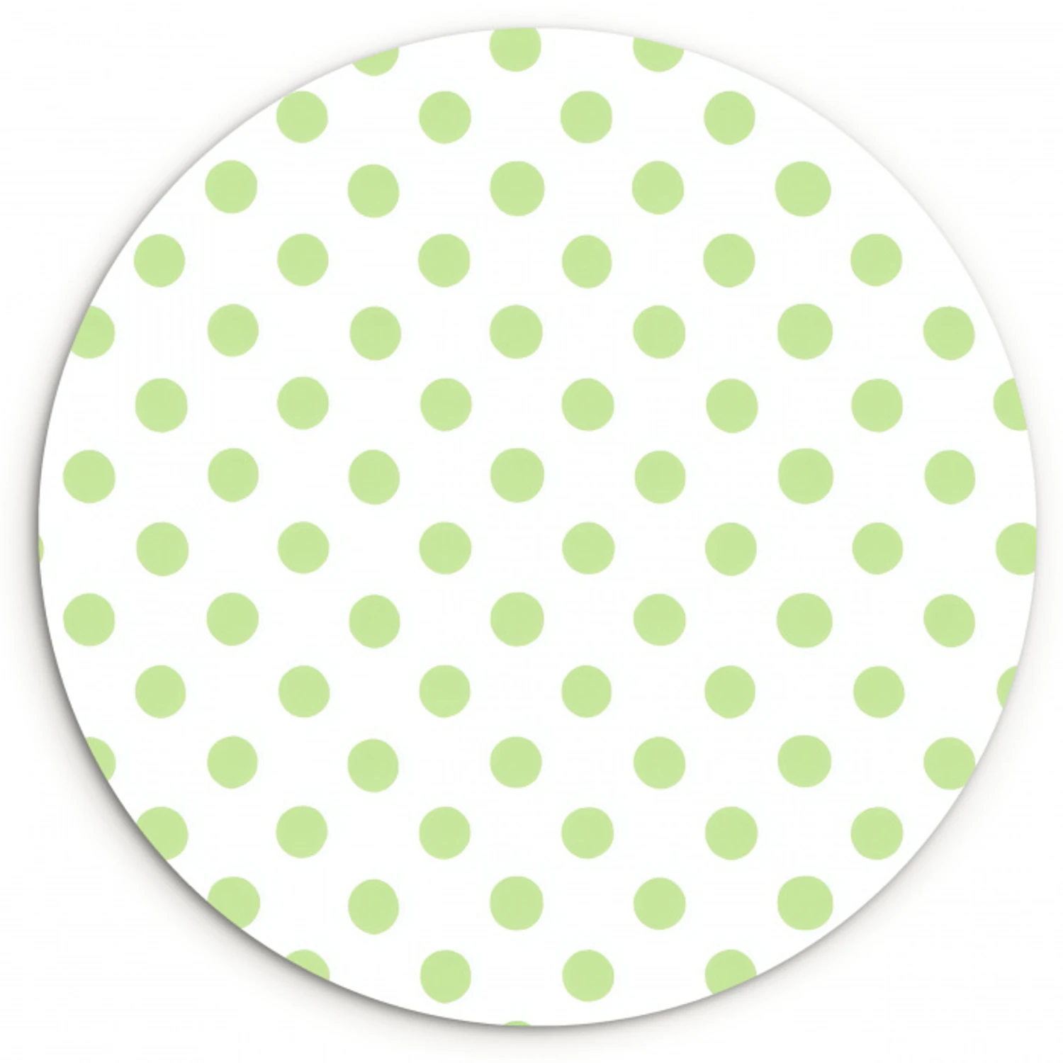 Dots - Klassiek - Groen Wandcirkel kunststof plaat 5mm dik klein 188 -3d