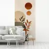 Vormen - Rond - Bladeren - Beige fotobehang vinyl groot -woonkamer