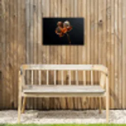 Orchidee - Doorzichtig - Bloem Tuinposter op houten frame 2 cm dik klein -sfeer4