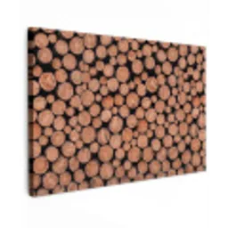 Houtblokken - Textuur - Patroon - Bruin - Rustiek canvas 2cm klein -z3d