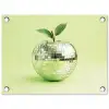 Groen - Disco - Decoratie - Appel tuinposter los doek klein -3d