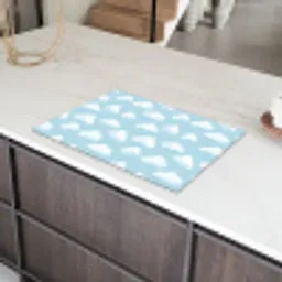 Wolken - Illustratie - Blauw Inductie beschermer vinyl 3mm klein 276 -sfeer8