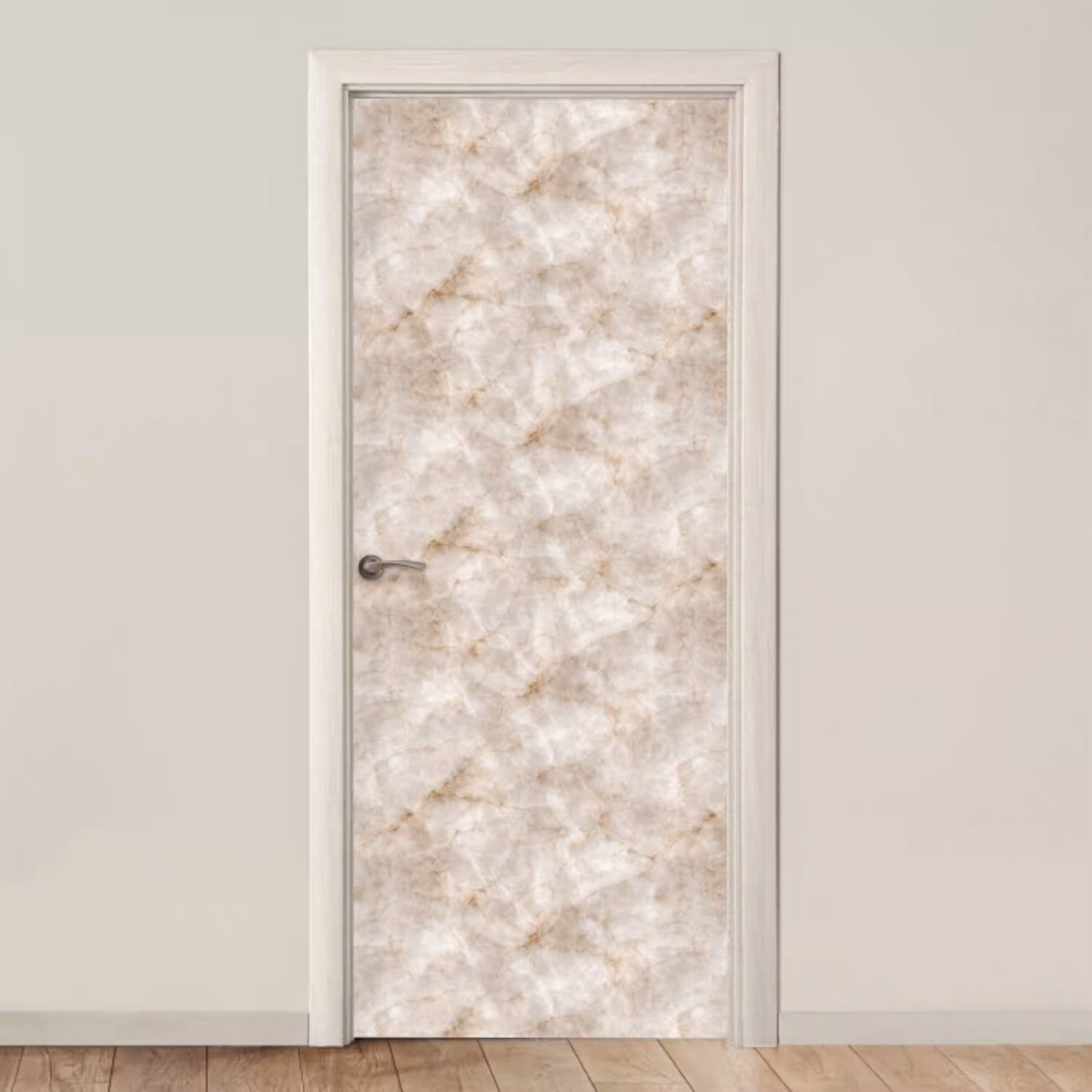 Marmer - Patroon - Klassiek deurposter klein 289 -3d_beige