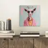 Zonnebril - Roze - Geit - Horen aluminium wit klein -sfeer1