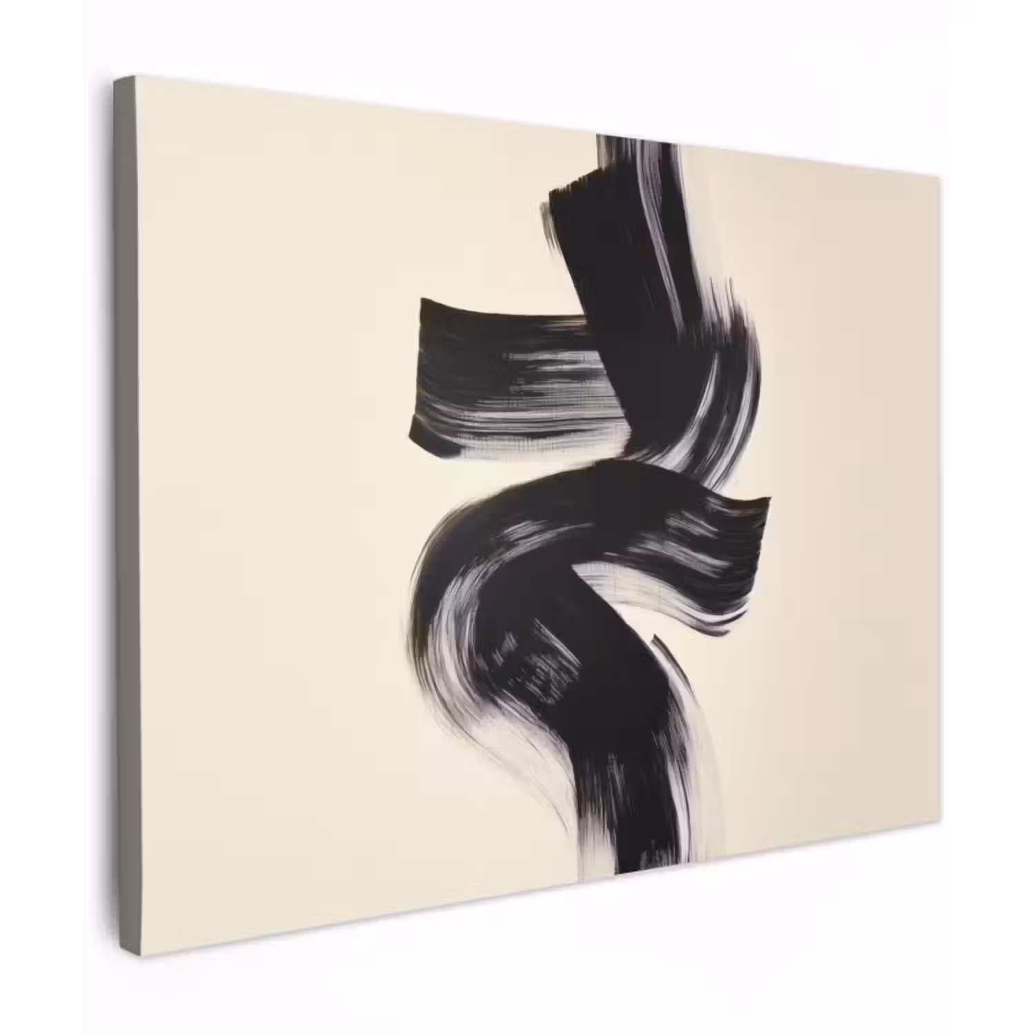 Leinwandbild - Streifen - Schwarz - Abstrakt