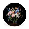 Pastel - Bloemen - Glazen - Vaas Wandcirkel aluminium klein -3d