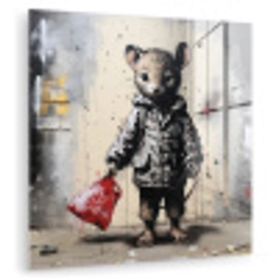 Muisje - Rood - Graffiti plexiglas 5mm klein -zzzproduct_nieuw