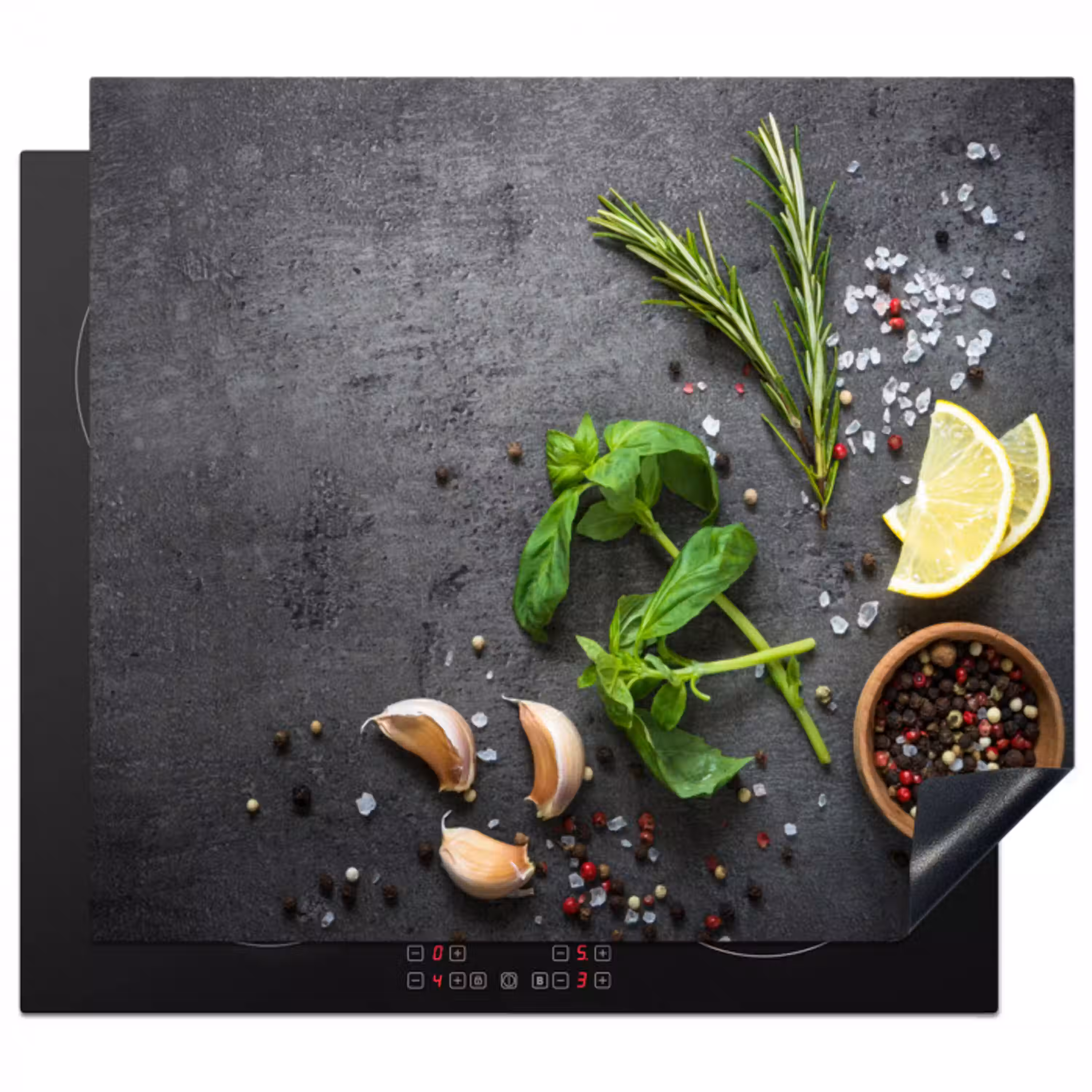 Gastronomisch Stilleven Inductie beschermer vinyl 3mm middel -3d