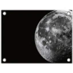 Close-up - Maan - Wit - Textuur tuinposter los doek klein -3d